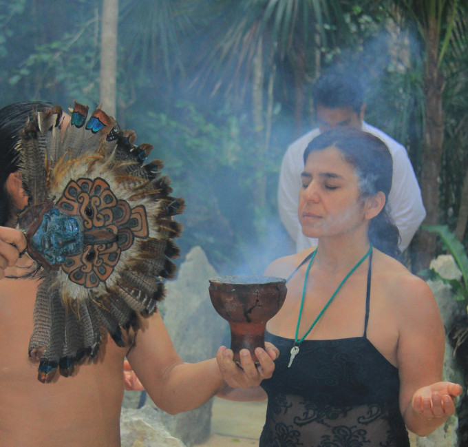 Shaman Ceremony at the Riviera Maya, Mexico